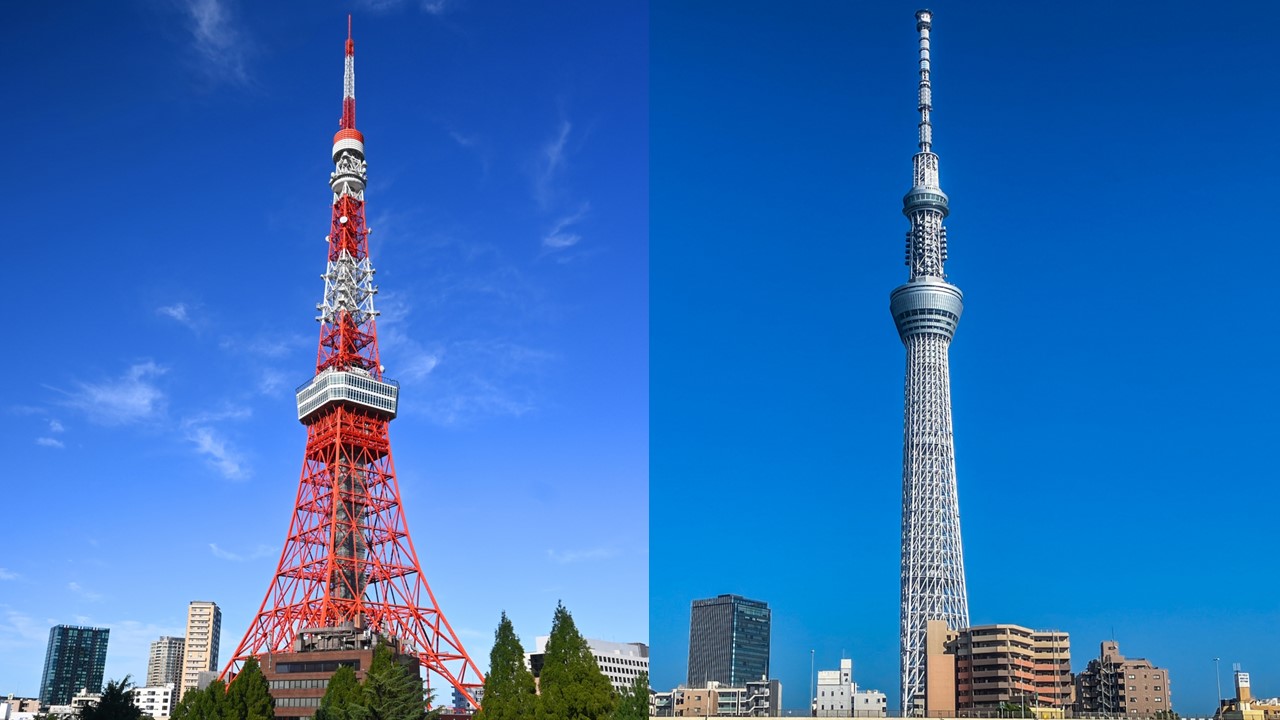 スカイ ツリー と 東京 タワー