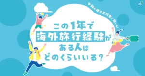 この1年の間で海外旅行に行った現役高校生 男子より女子の方が多い結果に！それでも“行かない派”大多数！