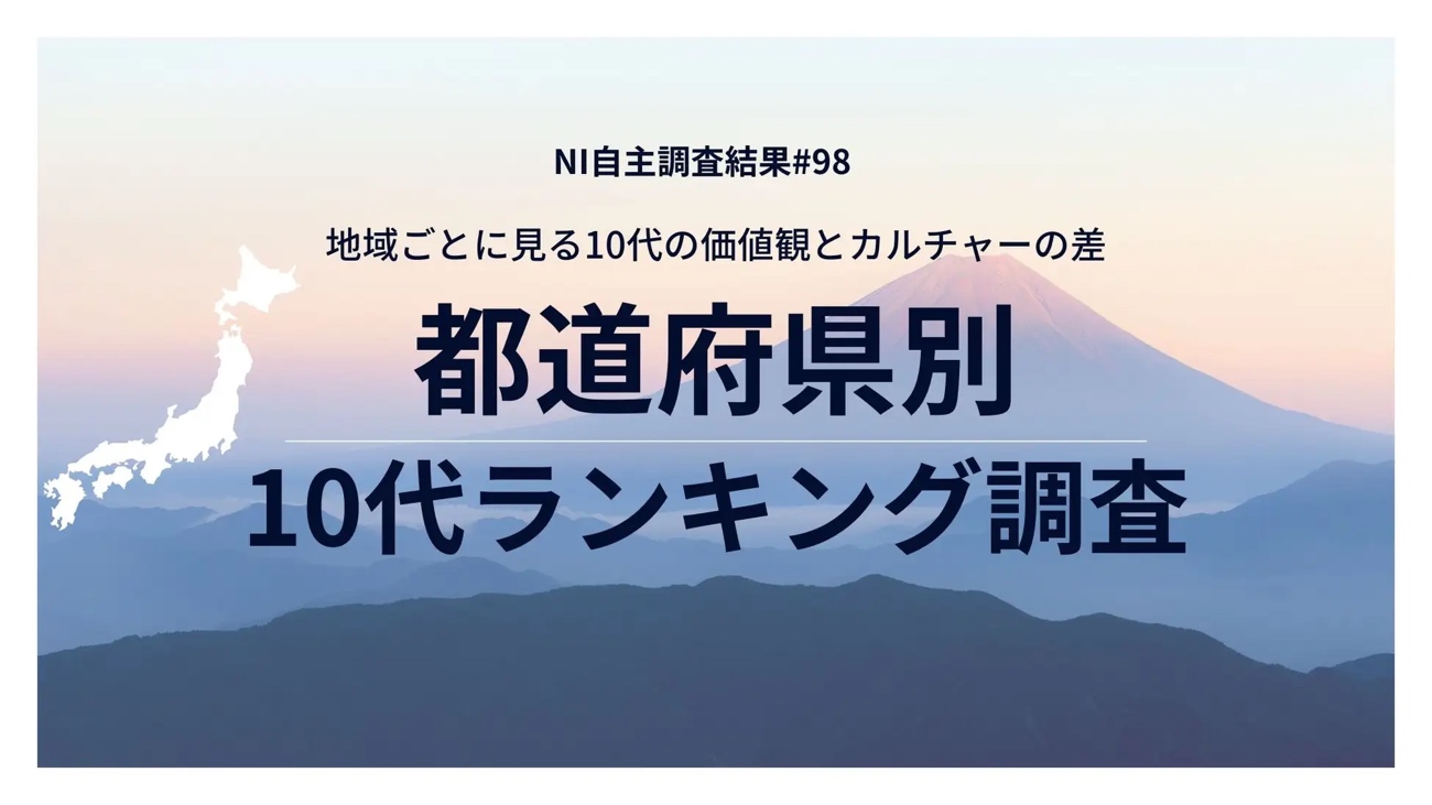 都道府県別10代ランキング調査