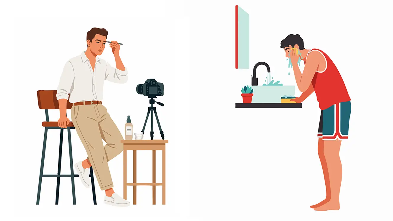 男性のスキンケアと洗顔