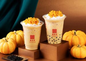 かぼちゃドリンクとミニかぼちゃ